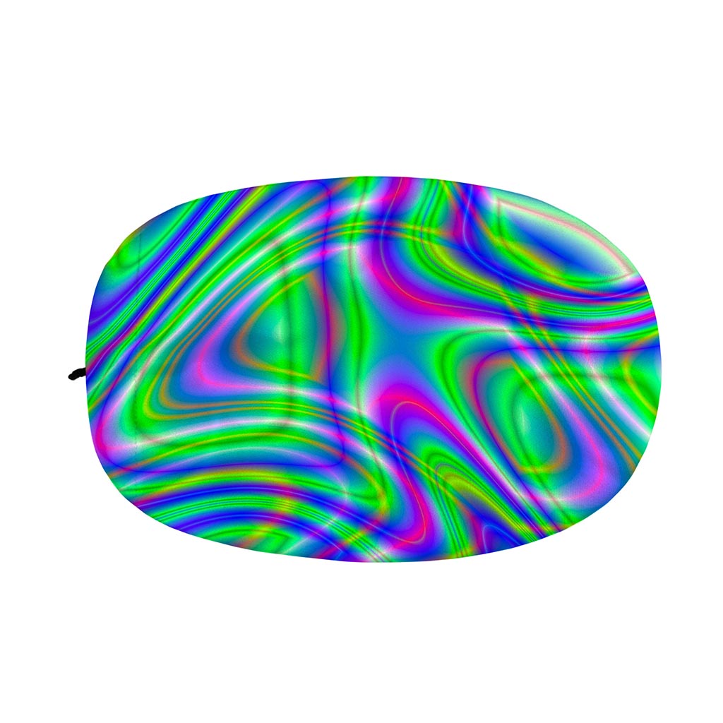 Neon Green Psychedelic Trippy Print Car Side Mirror Covers