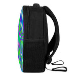 Neon Green Psychedelic Trippy Print Casual Backpack