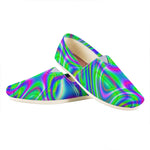 Neon Green Psychedelic Trippy Print Casual Shoes