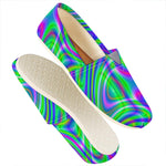 Neon Green Psychedelic Trippy Print Casual Shoes
