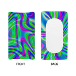 Neon Green Psychedelic Trippy Print Changing Pad Cover