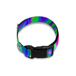 Neon Green Psychedelic Trippy Print Dog Collar