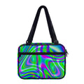 Neon Green Psychedelic Trippy Print Double Strap Bible Bag