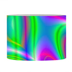 Neon Green Psychedelic Trippy Print Drum Lamp Shade