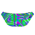 Neon Green Psychedelic Trippy Print Fanny Pack
