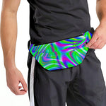 Neon Green Psychedelic Trippy Print Fanny Pack