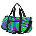 Neon Green Psychedelic Trippy Print Gym Bag