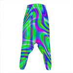 Neon Green Psychedelic Trippy Print Hammer Pants