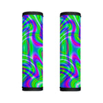 Neon Green Psychedelic Trippy Print Handle Covers
