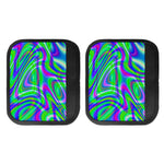Neon Green Psychedelic Trippy Print Handle Covers