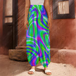 Neon Green Psychedelic Trippy Print Harem Pants