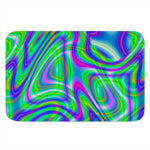 Neon Green Psychedelic Trippy Print Indoor Door Mat