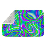 Neon Green Psychedelic Trippy Print Indoor Door Mat