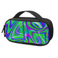 Neon Green Psychedelic Trippy Print Portable Cooler Travel Case