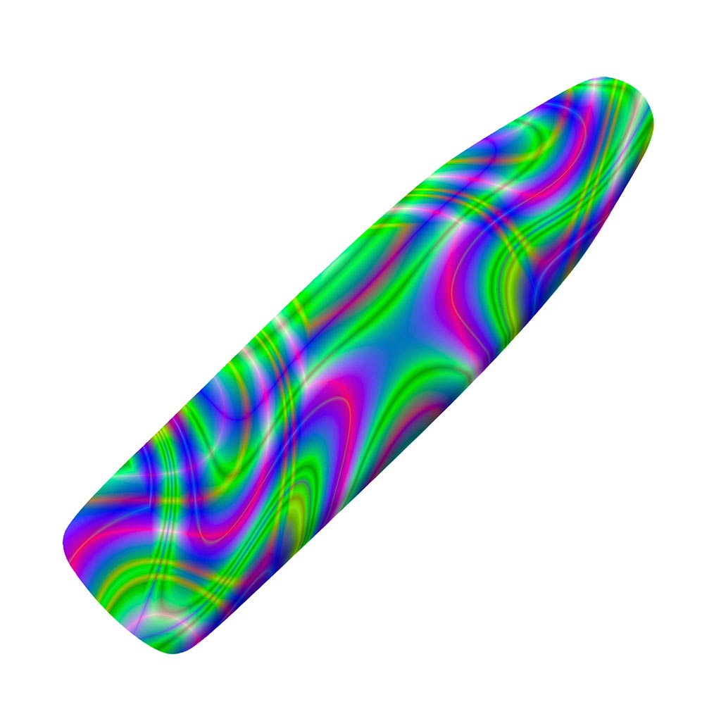 Neon Green Psychedelic Trippy Print Ironing Board Cover