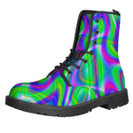 Neon Green Psychedelic Trippy Print Backpack