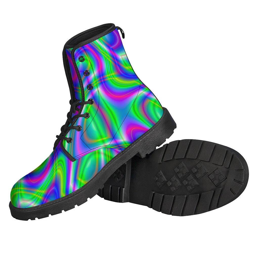 Neon Green Psychedelic Trippy Print Backpack