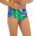 Neon Green Psychedelic Trippy Print Men's Briefs