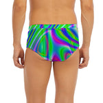 Neon Green Psychedelic Trippy Print Men's Briefs