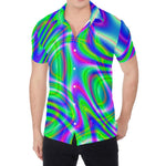 Neon Green Psychedelic Trippy Print Men's Shirt