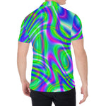 Neon Green Psychedelic Trippy Print Men's Shirt