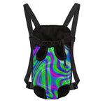 Neon Green Psychedelic Trippy Print Pet Carrier Backpack