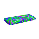 Neon Green Psychedelic Trippy Print Piano Keyboard Cover