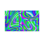 Neon Green Psychedelic Trippy Print Polyester Flag