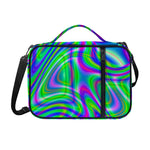 Neon Green Psychedelic Trippy Print Shoulder Strap Bible Bag