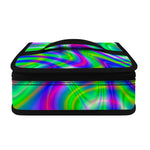 Neon Green Psychedelic Trippy Print Small Lunch Bag