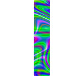 Neon Green Psychedelic Trippy Print Table Runner