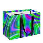 Neon Green Psychedelic Trippy Print Utility Tote Bag