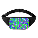 Neon Green Psychedelic Trippy Print Waist Bag