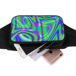 Neon Green Psychedelic Trippy Print Waist Bag