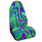 Neon Green Psychedelic Trippy Print Waterproof Car Seat Cover