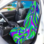 Neon Green Psychedelic Trippy Print Waterproof Car Seat Cover