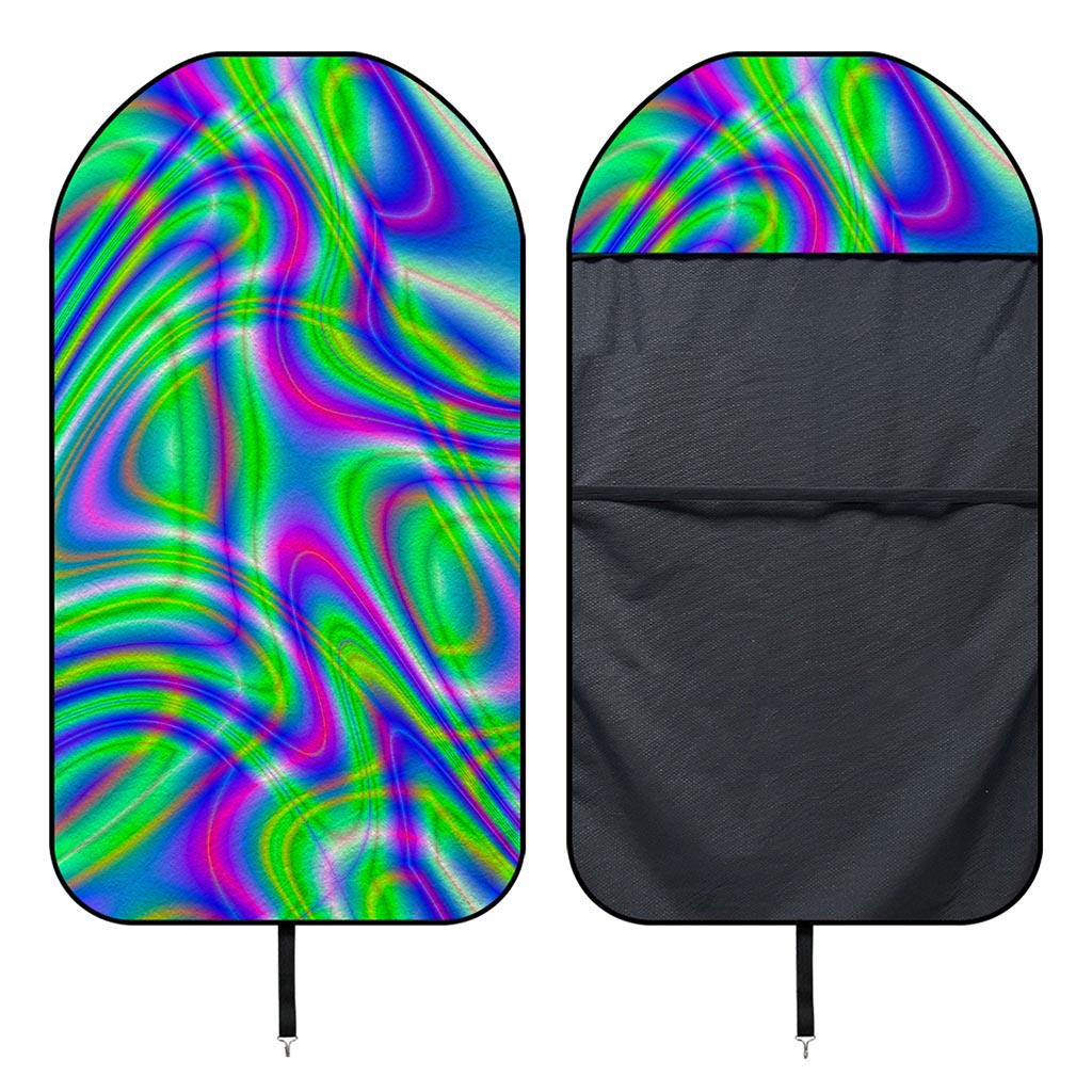 Neon Green Psychedelic Trippy Print Waterproof Car Seat Cover