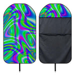 Neon Green Psychedelic Trippy Print Waterproof Car Seat Cover