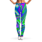Neon Green Psychedelic Trippy Print Women's Leggings