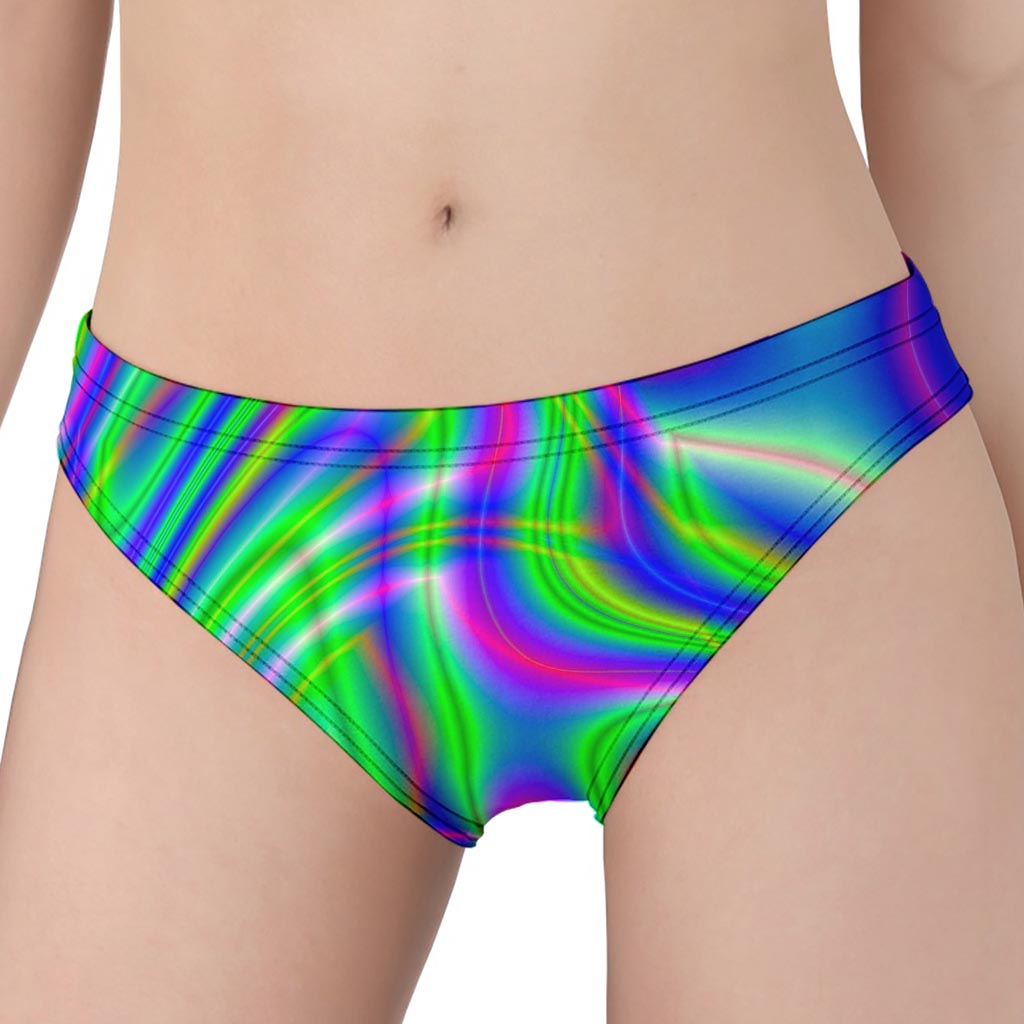 Neon Green Psychedelic Trippy Print Women's Panties