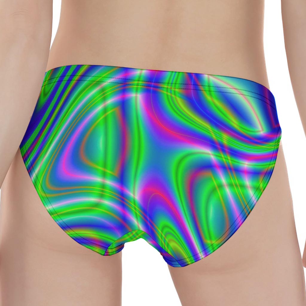 Neon Green Psychedelic Trippy Print Women's Panties