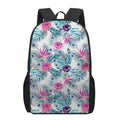 Neon Hibiscus Tropical Pattern Print 17 Inch Backpack