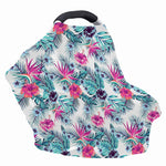 Neon Hibiscus Tropical Pattern Print Baby Seat Cover