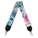 Neon Hibiscus Tropical Pattern Print Bag Strap