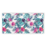 Neon Hibiscus Tropical Pattern Print Beach Towel