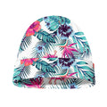 Neon Hibiscus Tropical Pattern Print Beanie