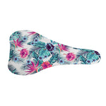 Neon Hibiscus Tropical Pattern Print Bicycle Seat Cover