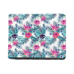 Neon Hibiscus Tropical Pattern Print Bifold Wallet