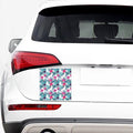 Neon Hibiscus Tropical Pattern Print Car Sticker