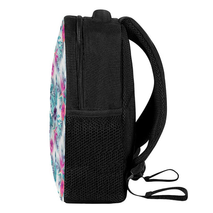 Neon Hibiscus Tropical Pattern Print Casual Backpack